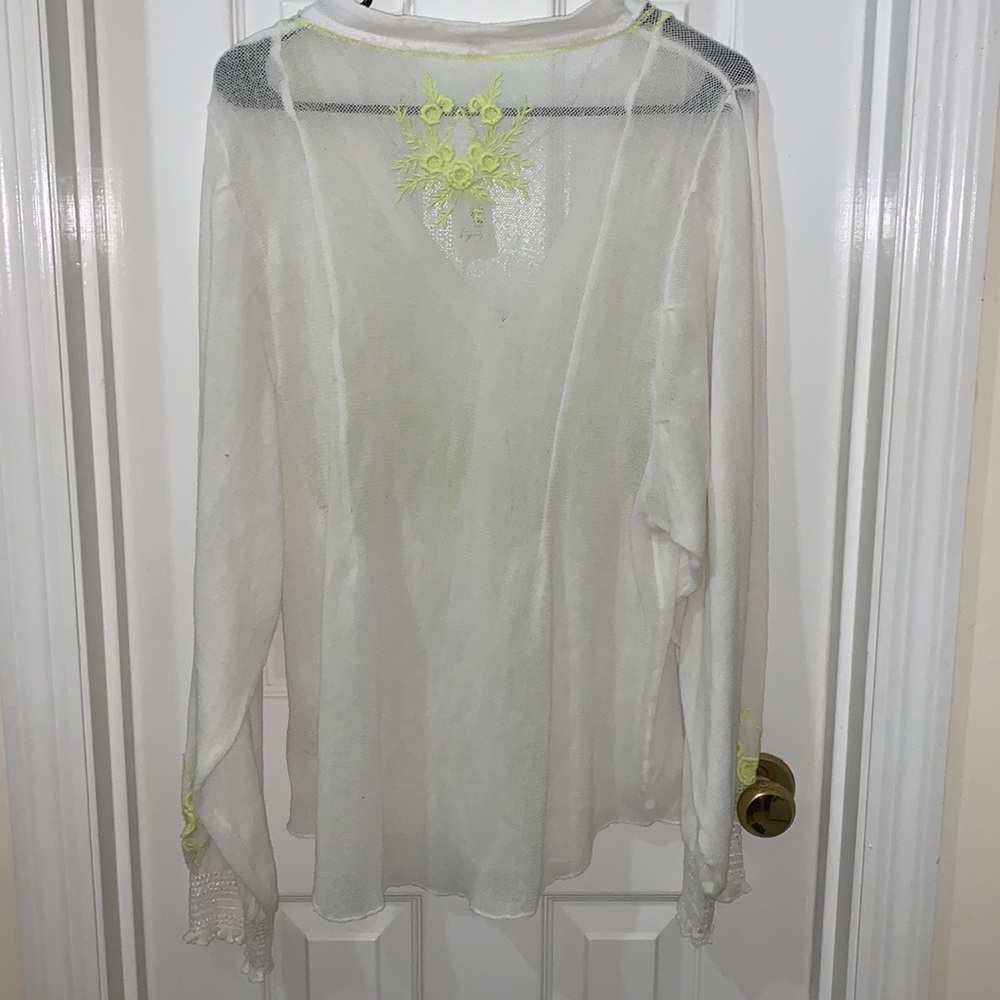 Free people ballon sleeve embroidered top - Picture 11 of 13